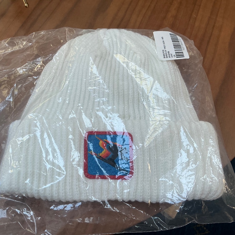Aviator Nation Birds of Prey 2024 Rib Beanie White